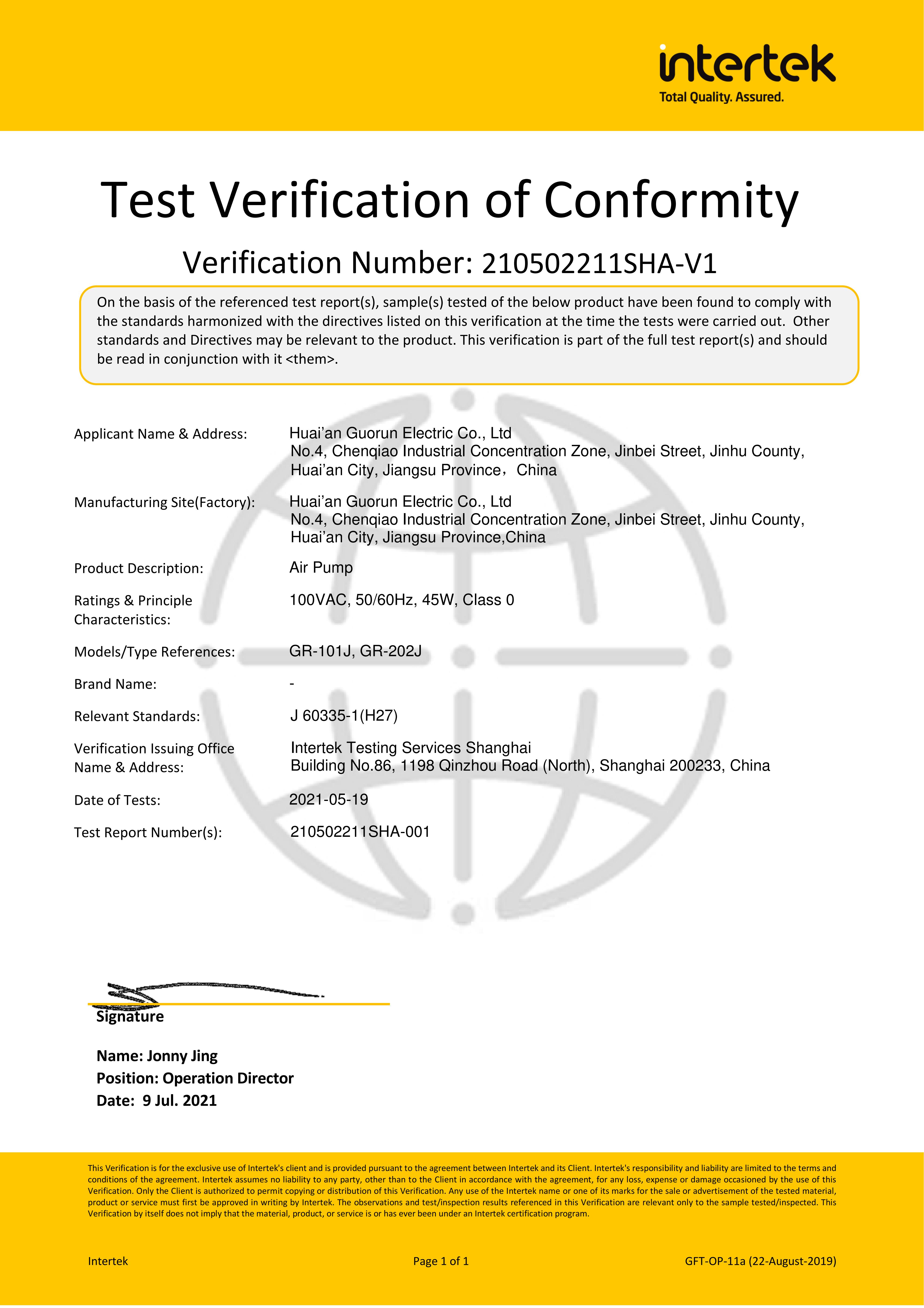 101J202JTest Verification of Conformity_00